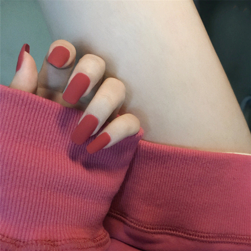 Finished manicure with false nails-3